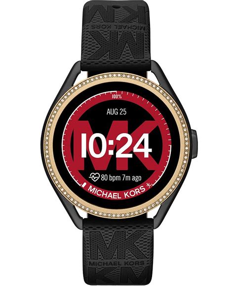 michael kors gen 5e mkgo smartwatch - black rubber